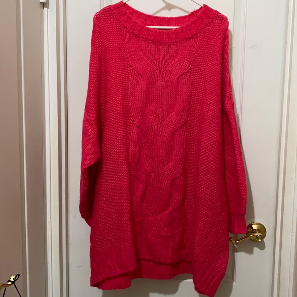 BNWT AERIE AMERICAN EAGLE hot pink sweater dress